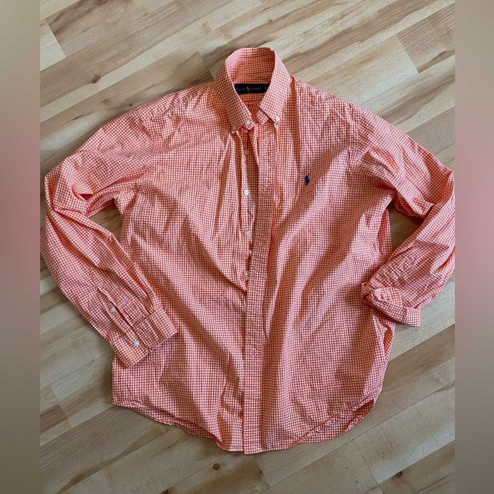 Men’s RL Ralph Lauren Polo Button Down Dress Shirt Sz L Large